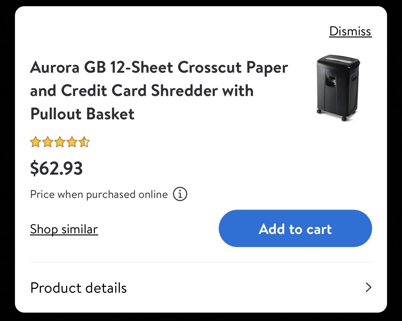 Paper/Credit Card  Shredder