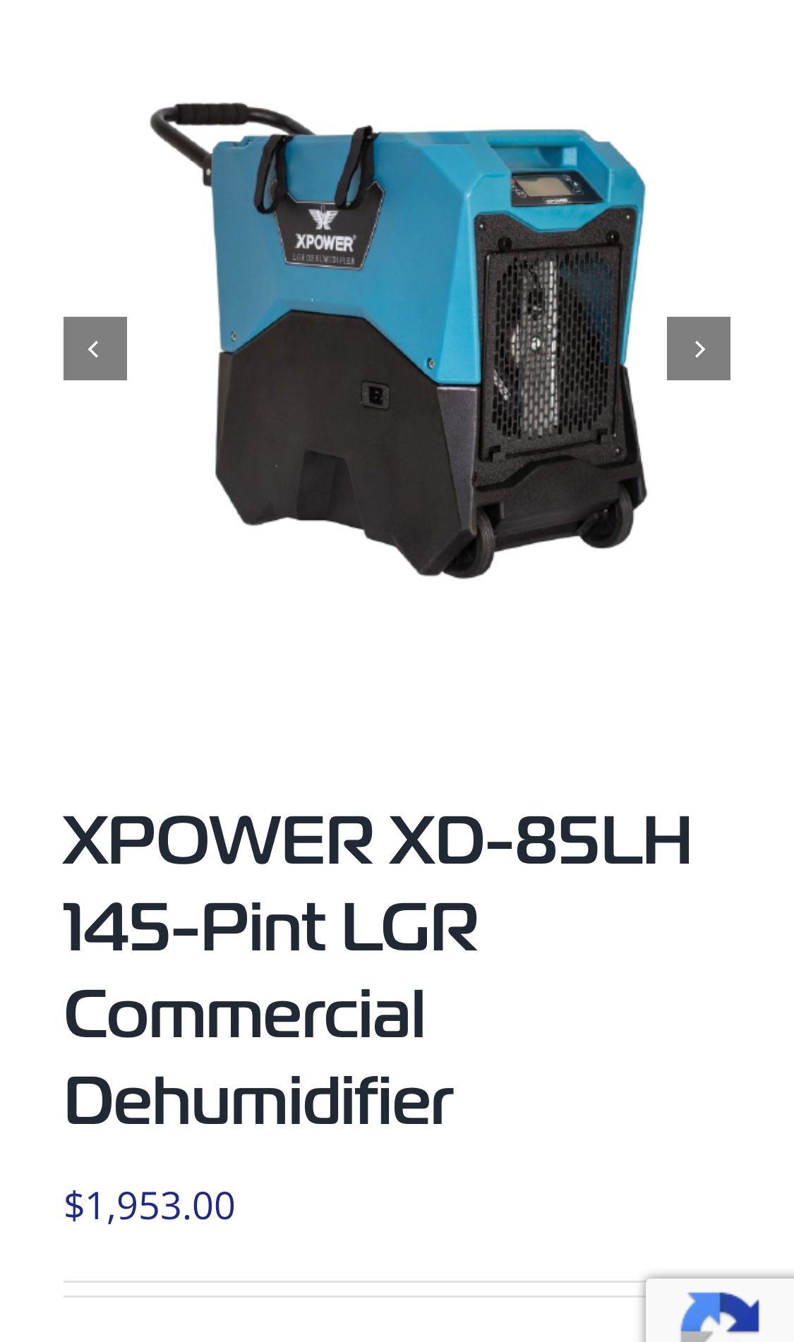 Xpower Commercial/Industrial Dehumidifier