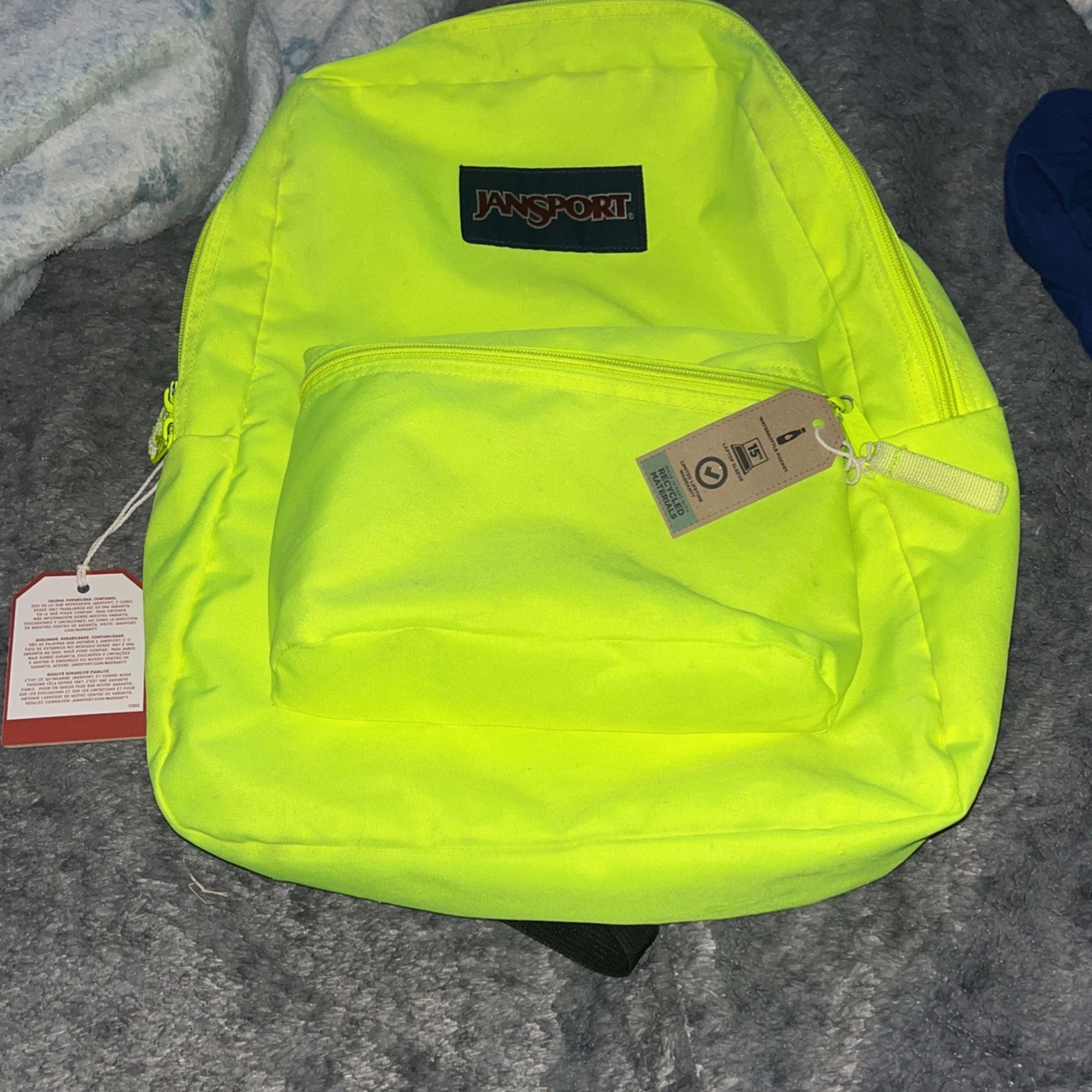 jansport backpack neon green