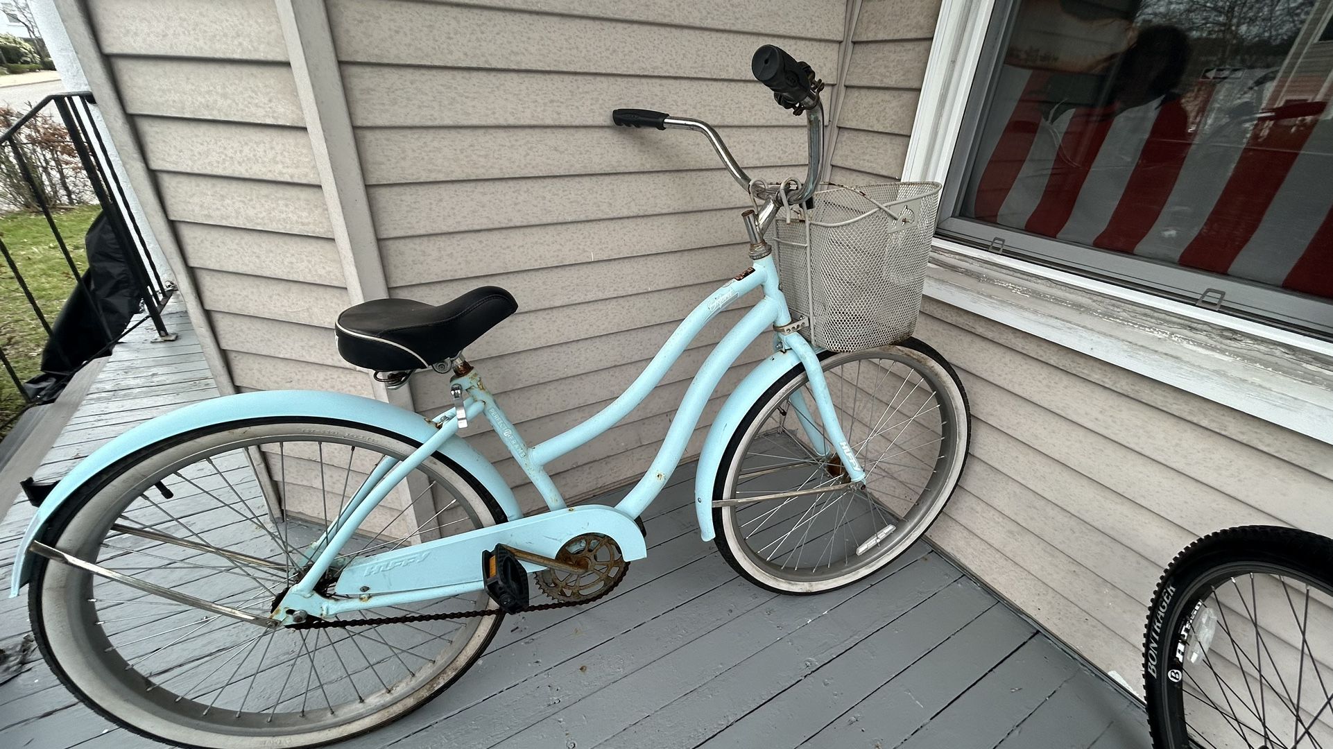 Blue Bike With Basket 16in