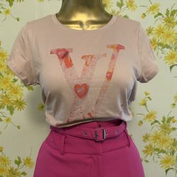 Pink Graphic Short Sleeve Tee size M