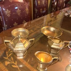 6 Pices Vintage Mid Century 2 Carat Gold Stunning Sets