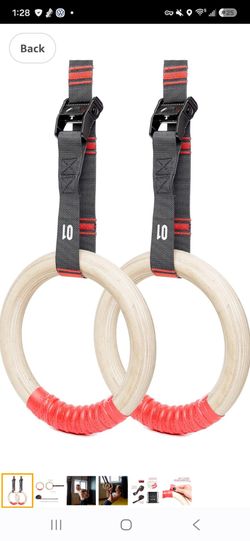Powerfly Wooden Gymnastic Rings set BRAND NEW