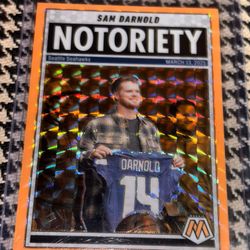 Panini Mosaic Orange Refractor Notoriety Paralell Seahawks Football Card 