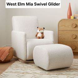 West Elm Mia Swivel Glider Chair Brand new without tags