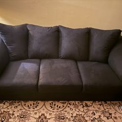 3-4 Seater Soft Comfortable Black Sofa