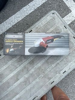 Chicago Electric 9" Heavy Duty Angle Grinder – 15 Amp