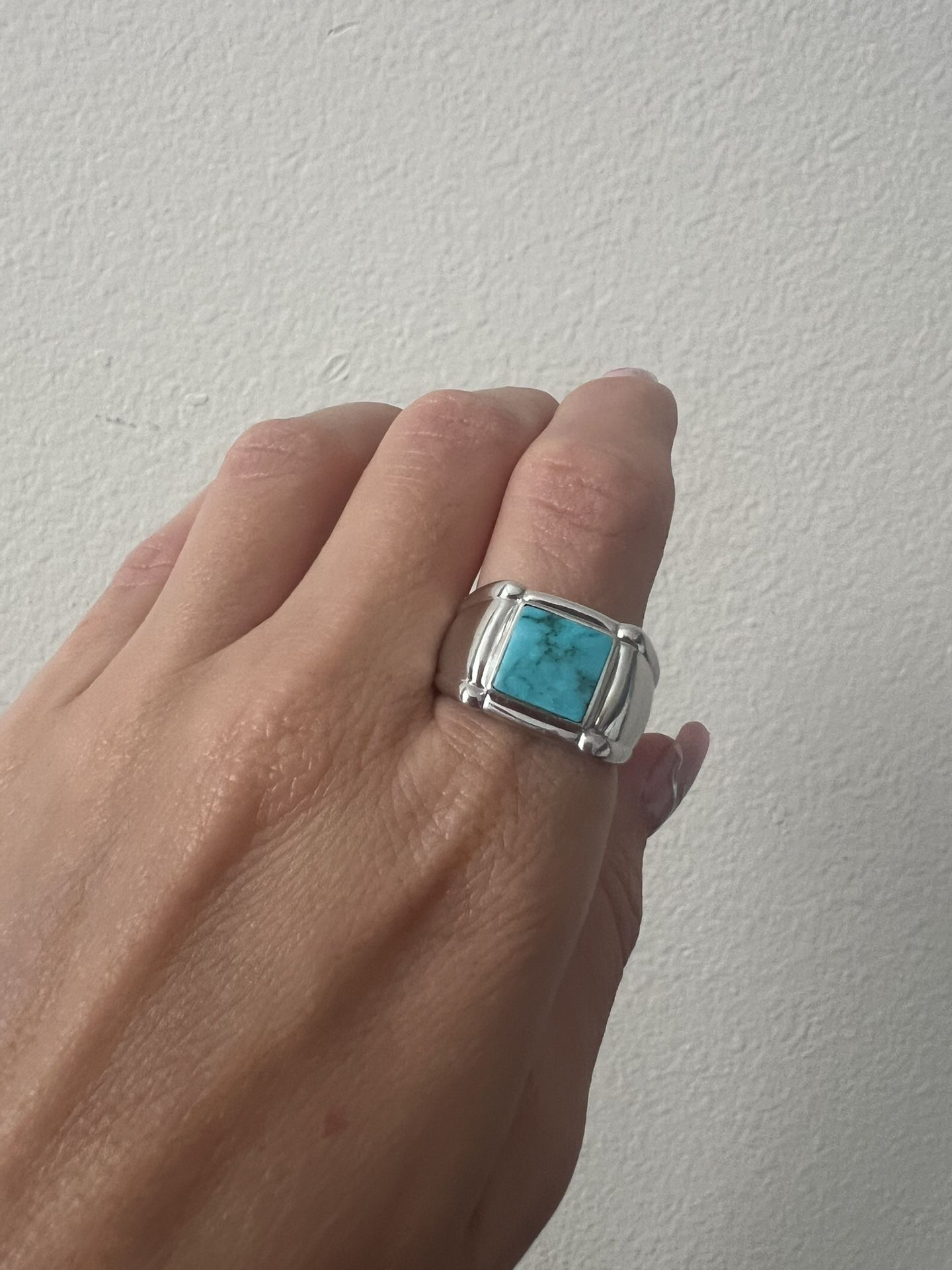 Silver Ring With Turquoise