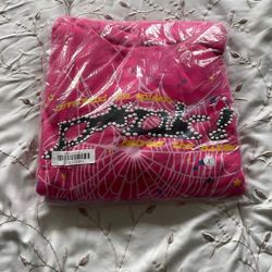 Spider Hoodie Pink Large