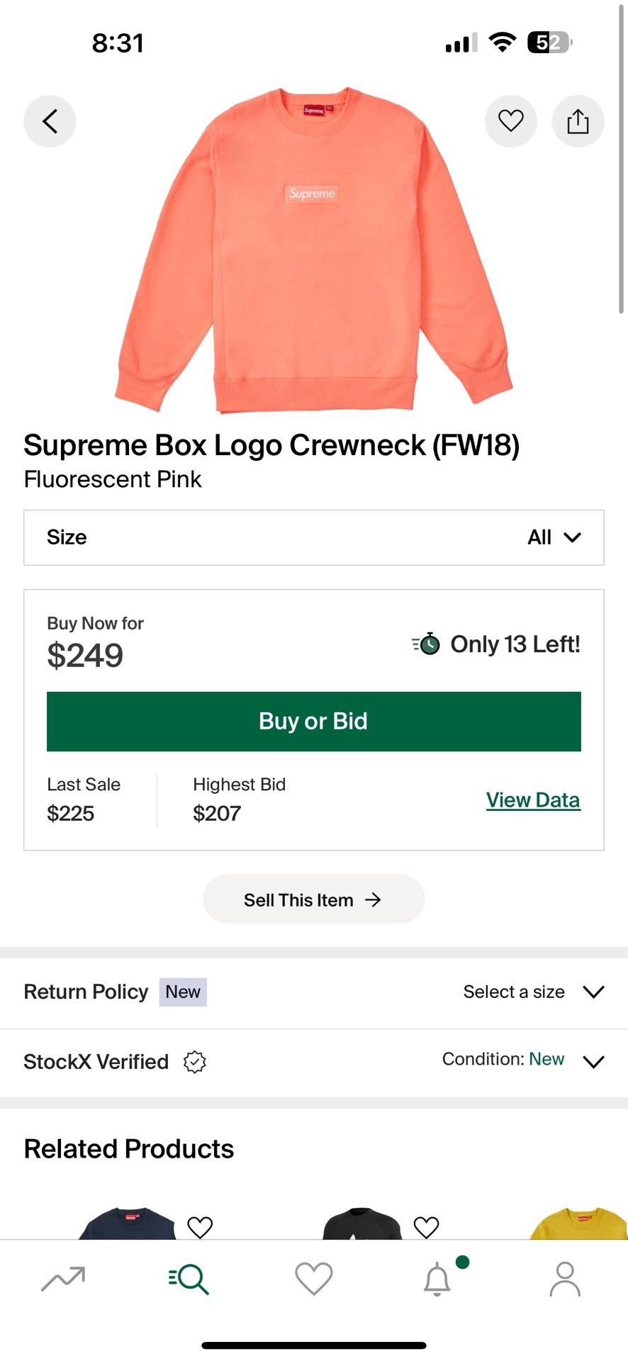Supreme Box Logo Crew Neck