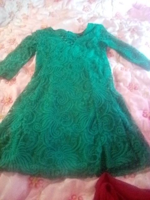 Ladies Turquoise Babydoll Dress With Zipper/ No Damage