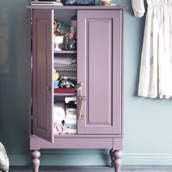 Dark purple dresser shelves organizer armoire chest  