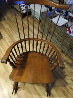 Vintage Nichols & stond windows rocking arm chair