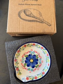 Polish Floral Spoon Rest
