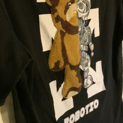 Palm Angels, Robottio, Men's Tshirt, Black, Size Large 