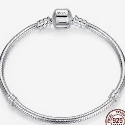 Sterling Silver Charm Bracelet, New 