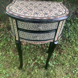 Moroccan, Egyptian Dresser, Cabinet, Night Stand inlaid w/ Mother of Pearl