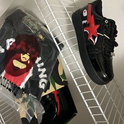 BAPE SHOES WITH MATCHING SHIRT