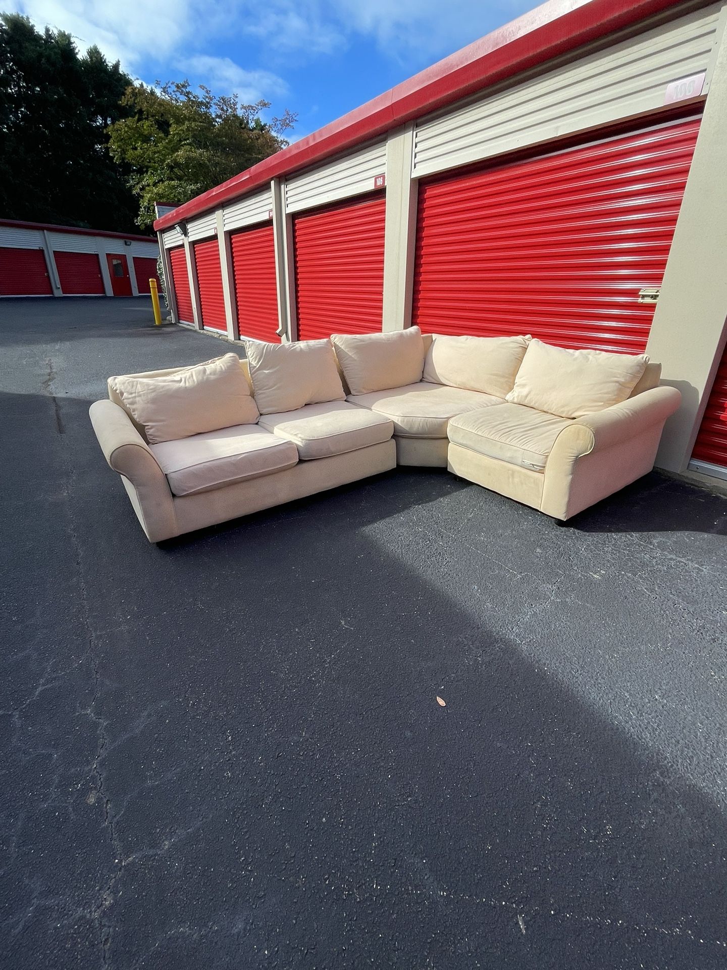 FREE DELIVERY - Beige Couch Sectional