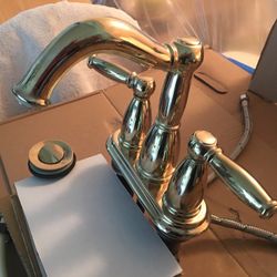 Polished Brass Faucet, Used