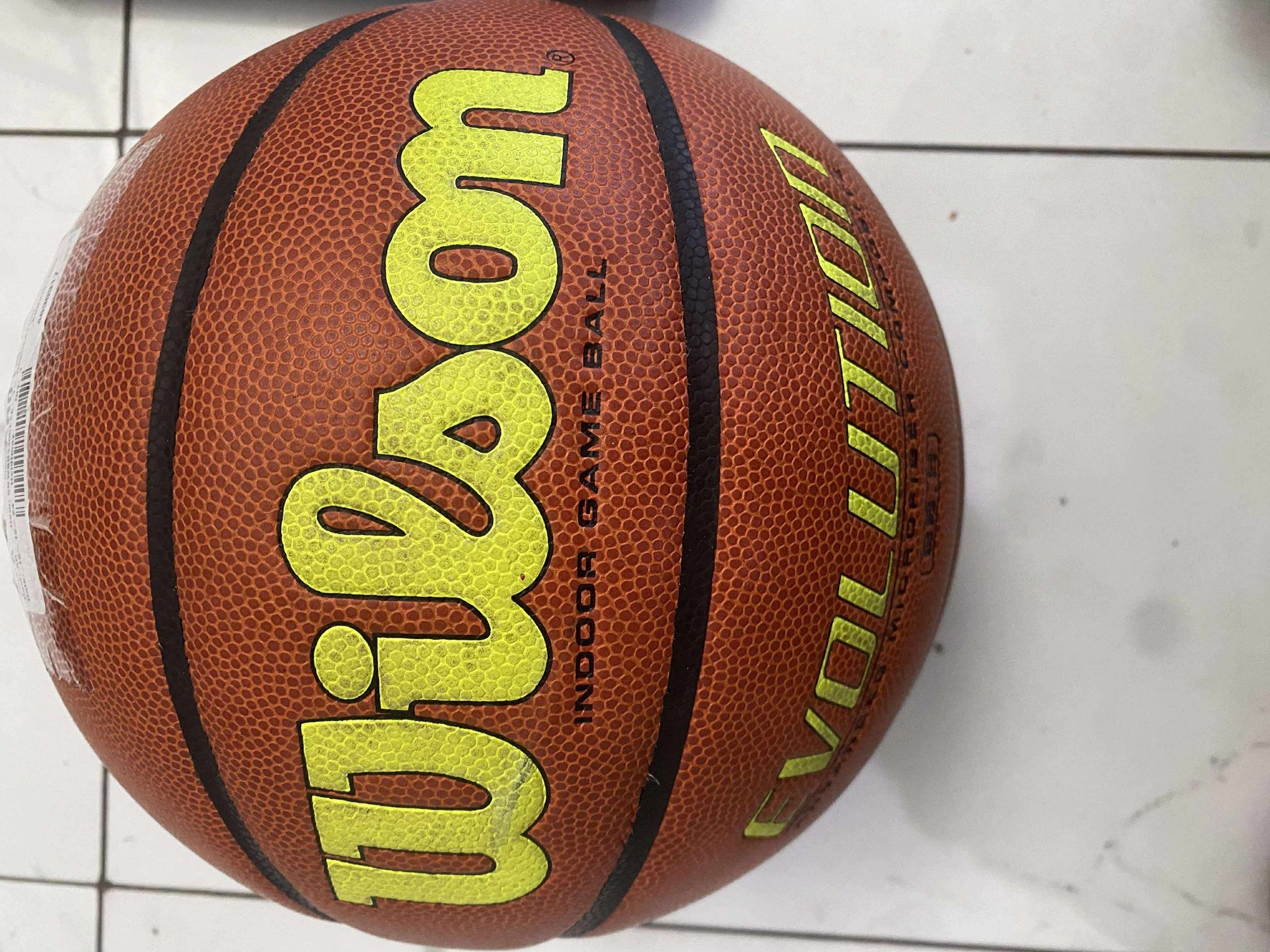 Wilson Evolution Size 7 (29.5") Indoor Game Basketball Yellow