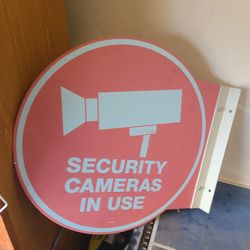Metal Surveillance Camera Sign 