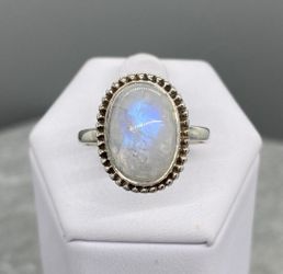 🌚 Handmade | Rainbow Moonstone Ring 🌚