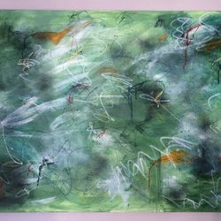 Original abstract painting, acrylic on canvas without frame