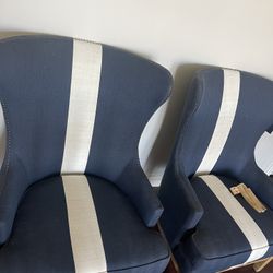 Tommy Hilfiger Stripe Wing Chair