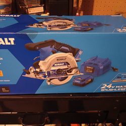 Kobalt 24-volt 6-1/2-in brushless cordless circle saw .