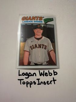 Logan Webb San Francisco Giants All-Star Pitcher Topps Short Print Insert Card.