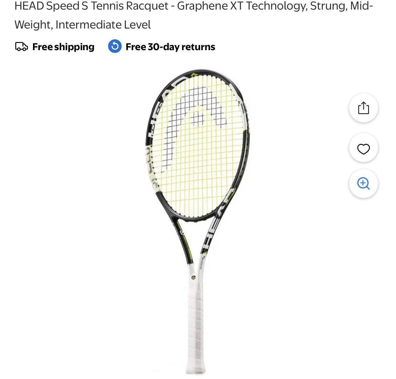 HEAD Speed S Tennis Racquet - Graphene XT Technology, Strung, Mid-Weight