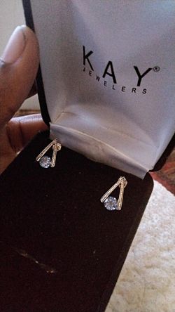 Kay Jeweler Sapphire sterling silver earrings
