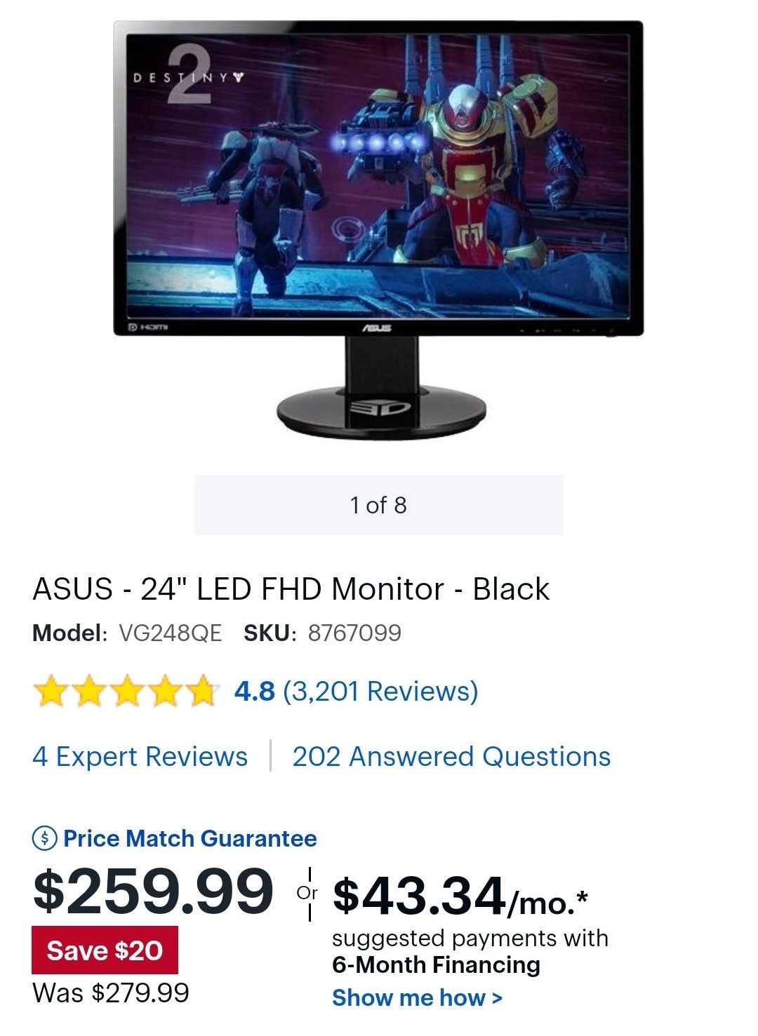 144HZ Asus Gaming Monitor