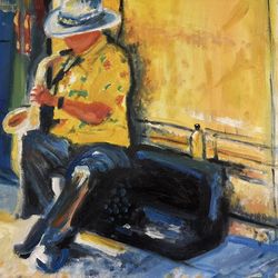 Painting Oil On Pallet (original)