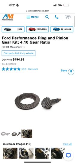 Ford Mustang 94-04 Gears 