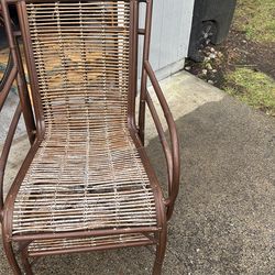 Vintage Rattan Bamboo Lounge Chair – Boho Mid-Century Style