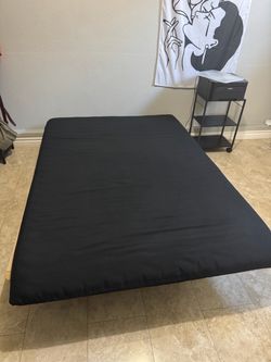 wooden platform foldable FULL size frame and FULL size futon mattress