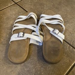 white sandals 