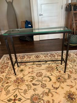 Glass Wrought Iron Table