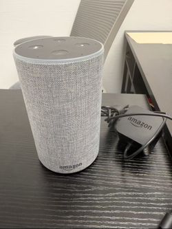 Amazon Echo (2nd Gen) Smart Speaker with Alexa – Gray Fabric