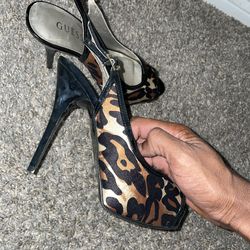 GUESS CHEETAH HEELS
