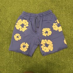 Blue denim tears shorts