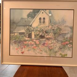 Vintage Art Print Of Watercolor By Dalina Darton
