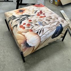 Floral Large Square Ottoman