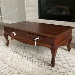 2 Drawer Queen Ann Coffee Table