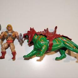 He-Man and Battle Cat action figure lot
