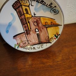 Hand Painted Ceramic Collector Plate From Monte Carlo Italy