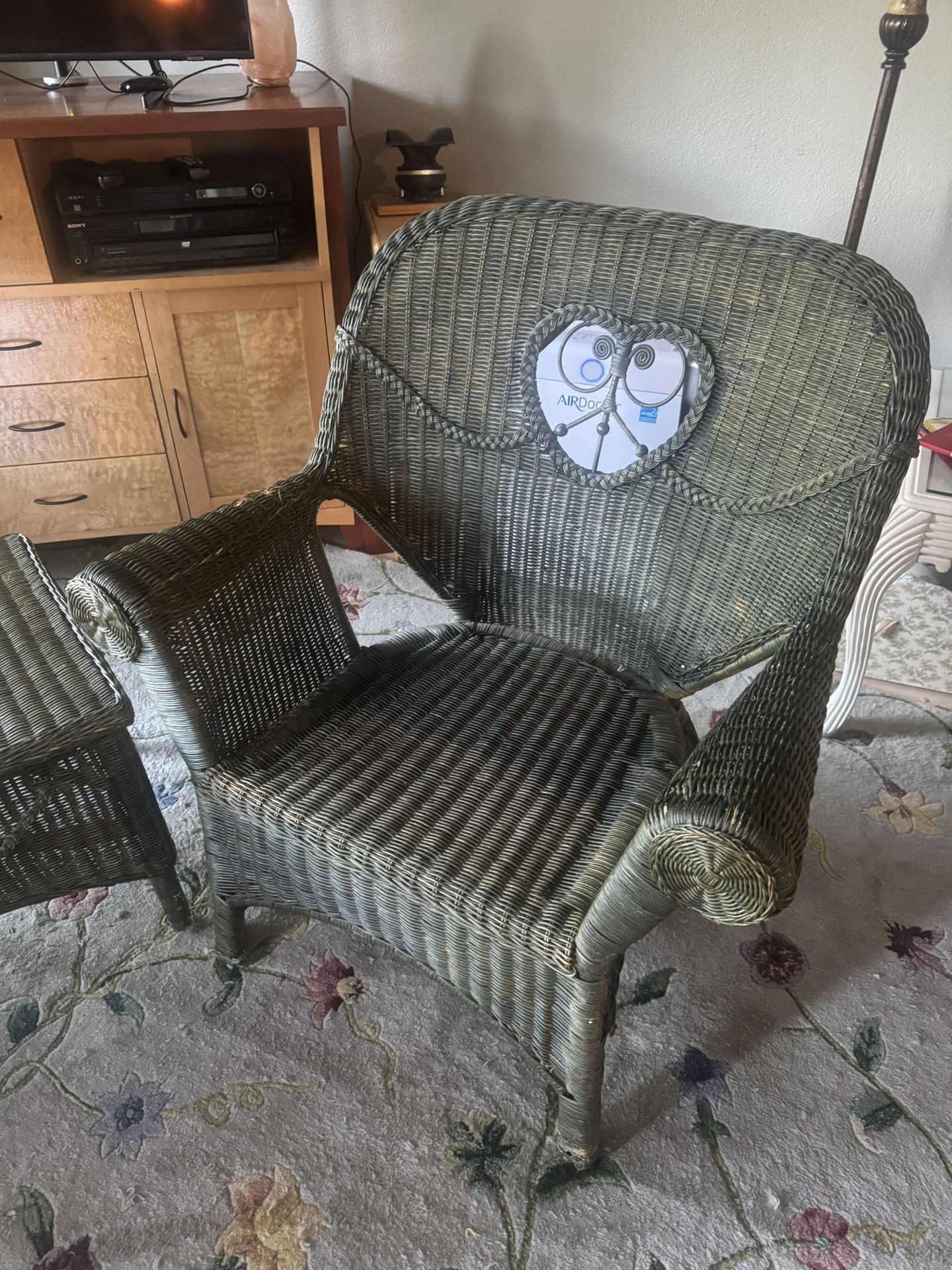 Wicker. Set…chair And Coffee Table