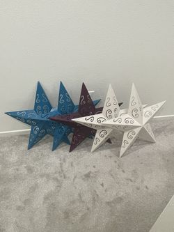 Bundle of Large Rustic Metal Barn Star with Filigree cut-outs.  